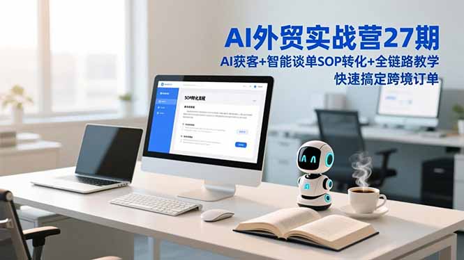 AI外贸实战营27期,AI获客+智能谈单+SOP转化+全链路教学,快速搞定跨境订单-云网创
