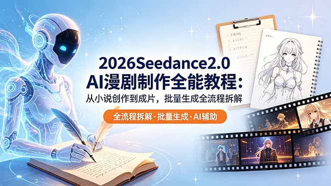 2026Seedance2.0 AI制作全能教程:从小说创作到成片,批量生成全流程拆解-云网创