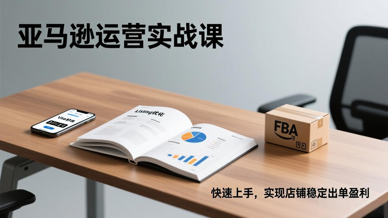 亚马逊运营实战课,Listing优化、Vine秒杀、FBA发货,快速上手,实现店铺稳定出单盈利-云网创