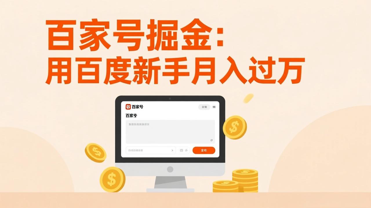 百家号掘金：用百度新手月入过万，日入300，无需引流，全新手机搬砖项目-云网创