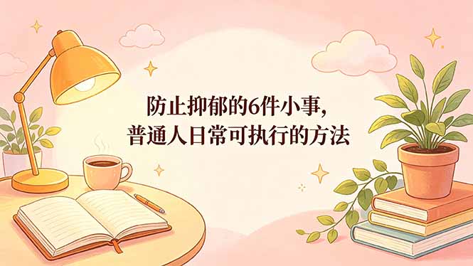 付费文章:防止抑郁的6件小事,普通人日常可执行的方法-云网创