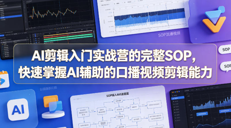 AI剪辑入门实战营的完整SOP,快速掌握AI辅助的口播视频剪辑能力