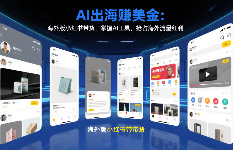 AI出海賺美金:海外版小红书带货,掌握AI工具,抢占海外流量红利(更新2026)-云网创
