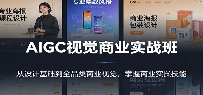 AIGC视觉商业实战班：从设计基础到全品类商业视觉，掌握商业实操技能-云网创