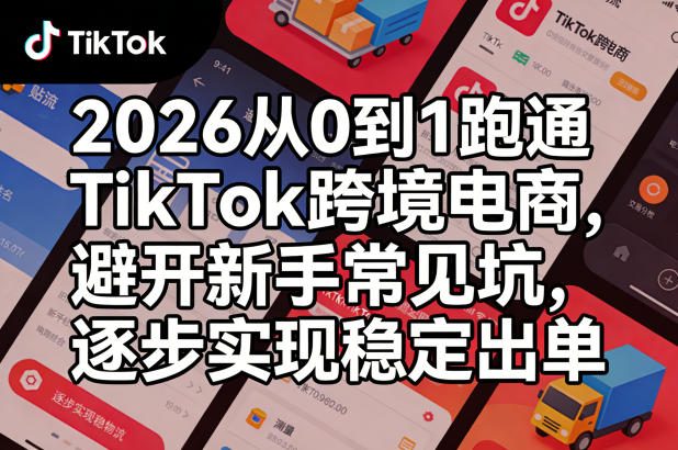2026从0到1跑通TikTok跨境电商,避开新手常见坑,逐步实现稳定出单-云网创