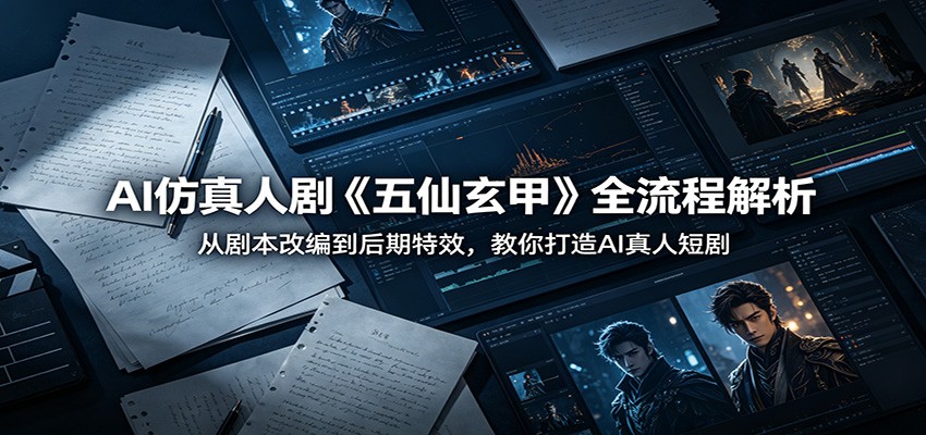 AI仿真人剧《五仙玄甲》全流程解析：从剧本改编到后期特效，教你打造AI真人短剧-云网创