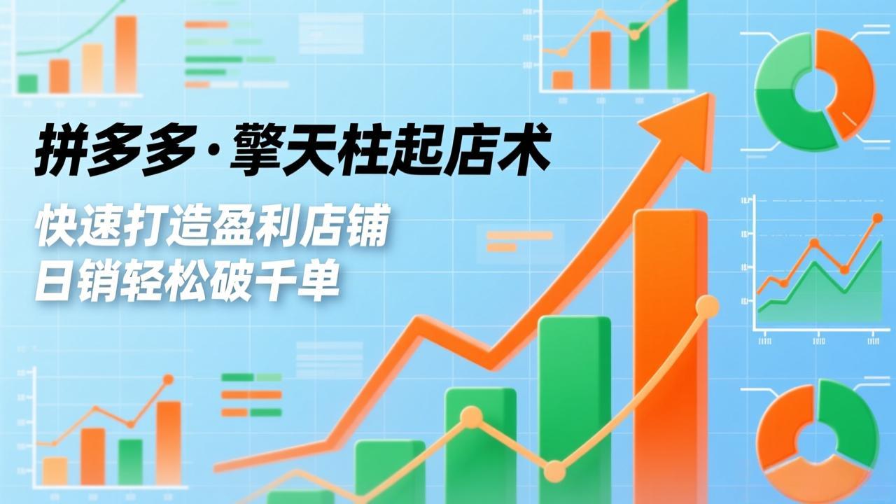 拼多多·擎天柱起店术，爆流布局、利润起飞、不断流，快速打造盈利店铺，日销破千单(更新-云网创