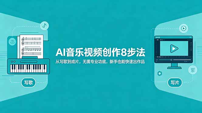 AI音乐视频创作8步法：从写歌到成片，无需专业功底，新手也能快速出作品-云网创