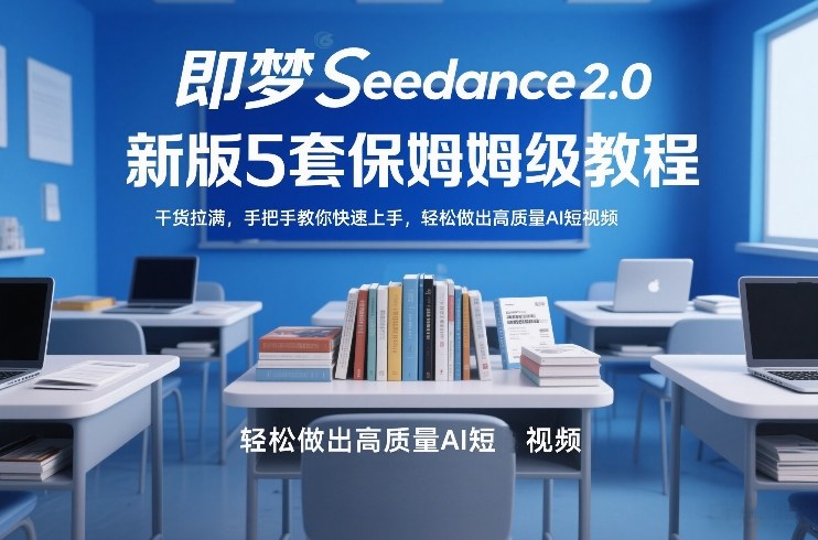 即梦Seedance2.0新版5套保姆级教程，干货拉满，手把手教你快速上手，轻松做出高质量AI短视频-云网创