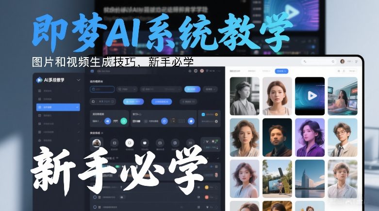 即梦AI系统教学,图片和视频生成技巧,新手必学-云网创