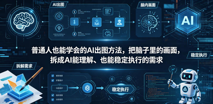 普通⼈也能学会的AI出图⽅法,把脑子里的画面,拆成AI能理解、也能稳定执行的需求【文档】-云网创