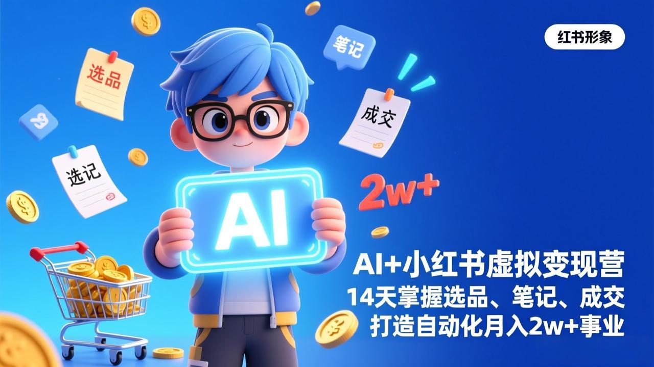 AI+小红书虚拟变现营(完结-云网创
