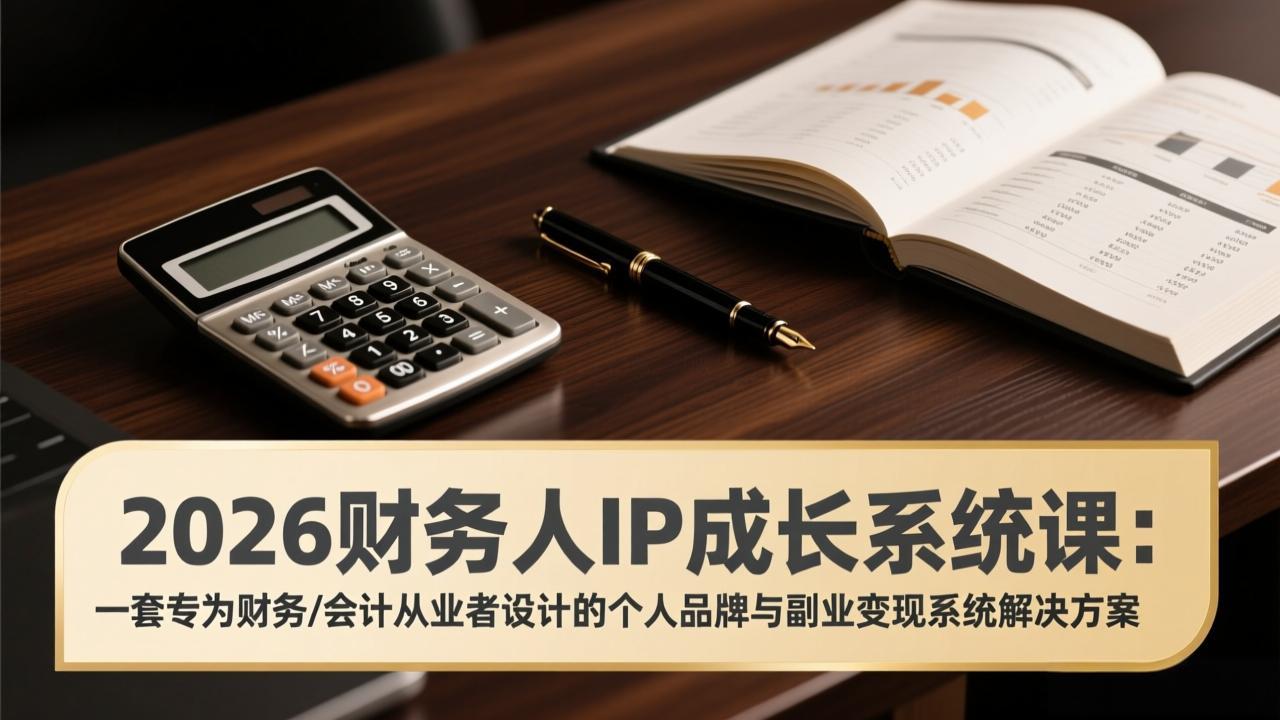 2026财务人IP成长系统课:一套专为财务/会计从业者设计的个人品牌与副业变现系统解决方案-云网创