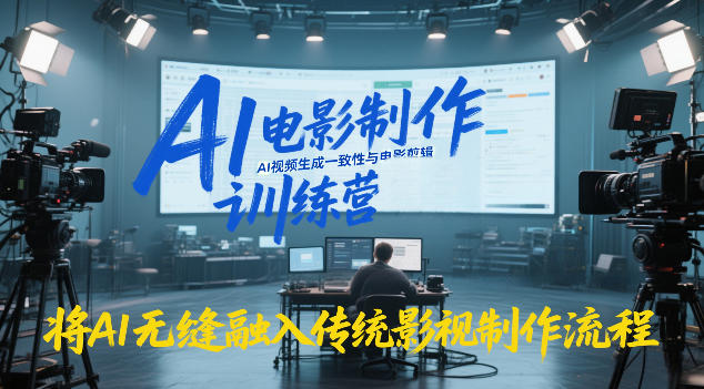 AI电影制作训练营，掌握AI视频生成一致性与电影剪辑，将AI无缝融入传统影视制作流程-云网创