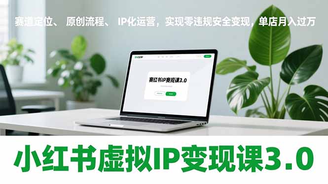 小红书虚拟IP变现课3.0,赛道定位、原创流程、IP化运营,实现零违规安全变现,单店月入过万-云网创