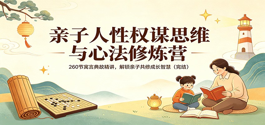 亲子人性权谋思维与心法修炼营：260节寓言典故精讲，解锁亲子共修成长智慧(完结)-云网创