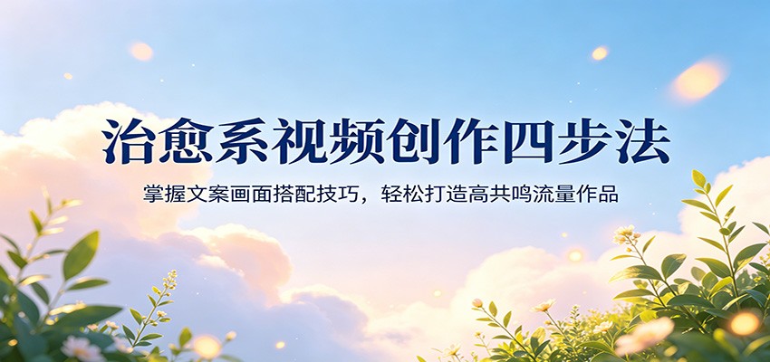治愈系视频创作四步法：掌握文案画面搭配技巧，轻松打造高共鸣流量作品-云网创