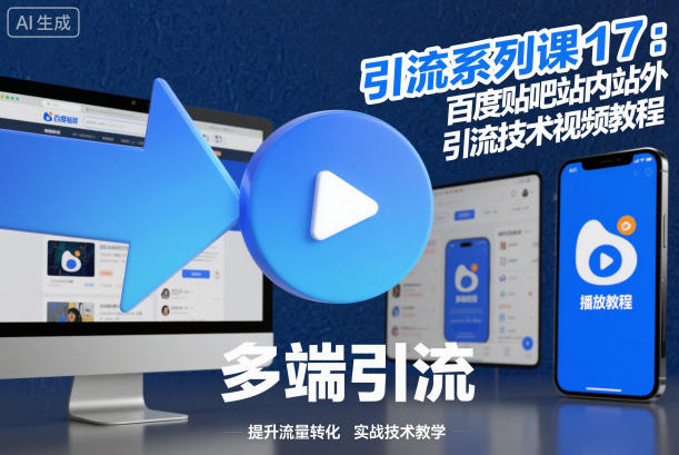 引流系列课17:百度贴吧站内站外引流技术视频教程-云网创
