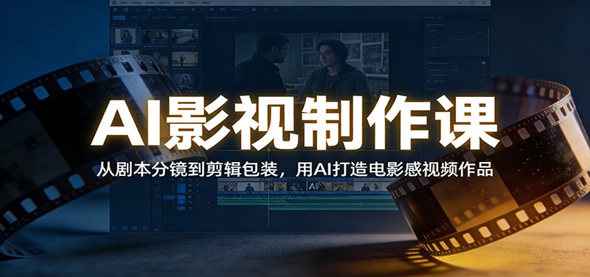 AI影视制作课：从剧本分镜到剪辑包装，用AI打造电影感视频作品-云网创