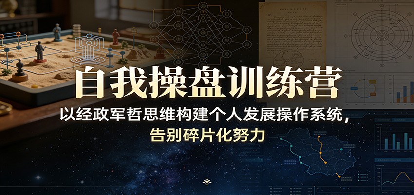 自我操盘训练营:以经政军哲思维构建个人发展操作系统,告别碎片化努力-云网创