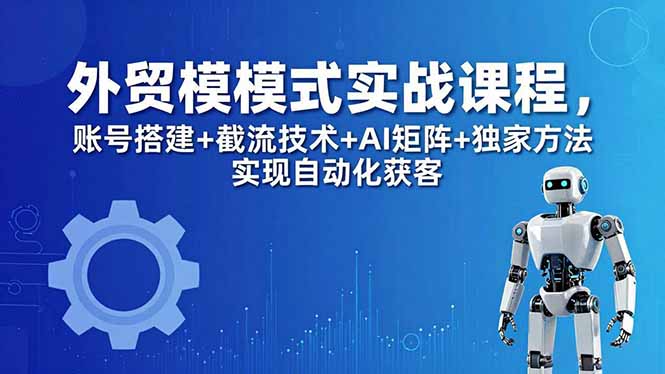 外贸新模式实战课程-更新5月,账号搭建+截流技术+AI矩阵+独家方法实现自动化获客-云网创