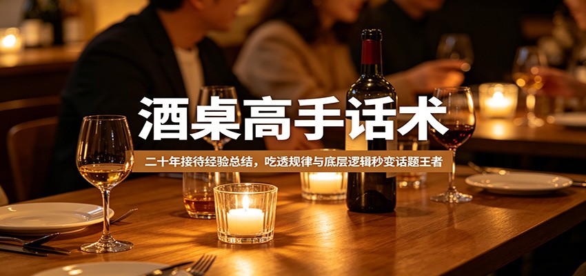酒桌高手话术：二十年接待经验总结，吃透规律与底层逻辑秒变话题王者-云网创