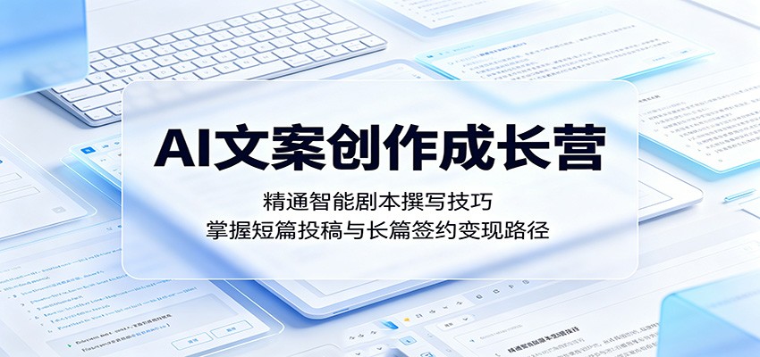 AI文案创作成长营:精通智能剧本撰写技巧,掌握短篇投稿与长篇签约变现路径-云网创