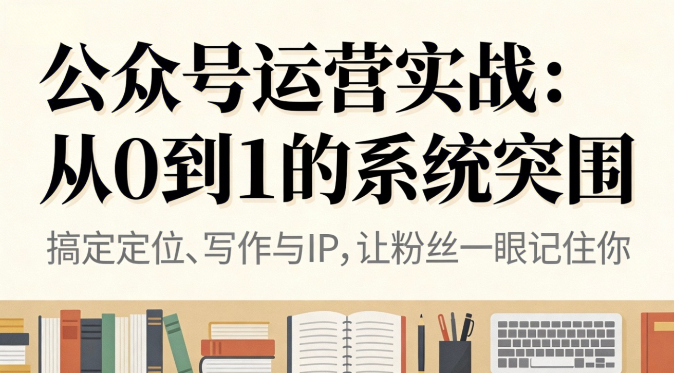 公众号运营实战:从0到1的系统突围-云网创
