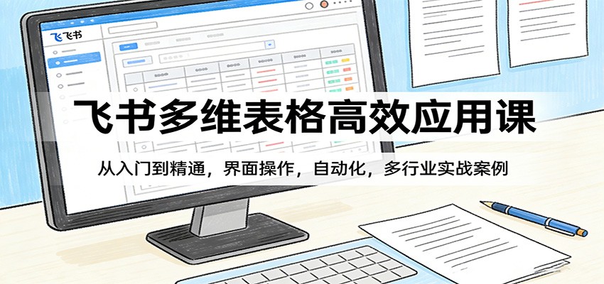 飞书多维表格高效应用课：从入门到精通，界面操作，自动化，多行业实战案例-云网创
