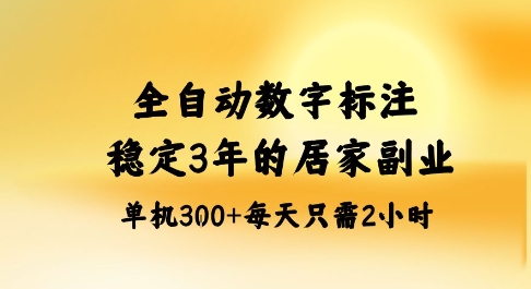 全自动数字标注，稳定3年的蓝海项目，居家也能矩阵开干的副业，单机日入3张+【揭秘】-云网创