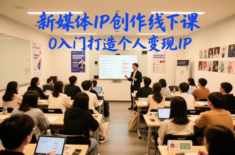 新媒体IP创作线下课，0入门打造个人变现IP-云网创