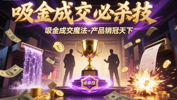 吸金成交必杀技,吸金成交魔法-产品销冠天下-云网创