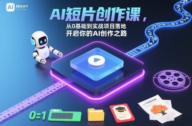 AI短片创作课，从0基础到实战项目落地，开启你的AI创作之路(更新)-云网创