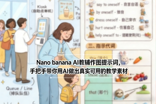 Nano banana AI教辅作图提示词,手把手带你用AI做出真实可用的教学素材-云网创