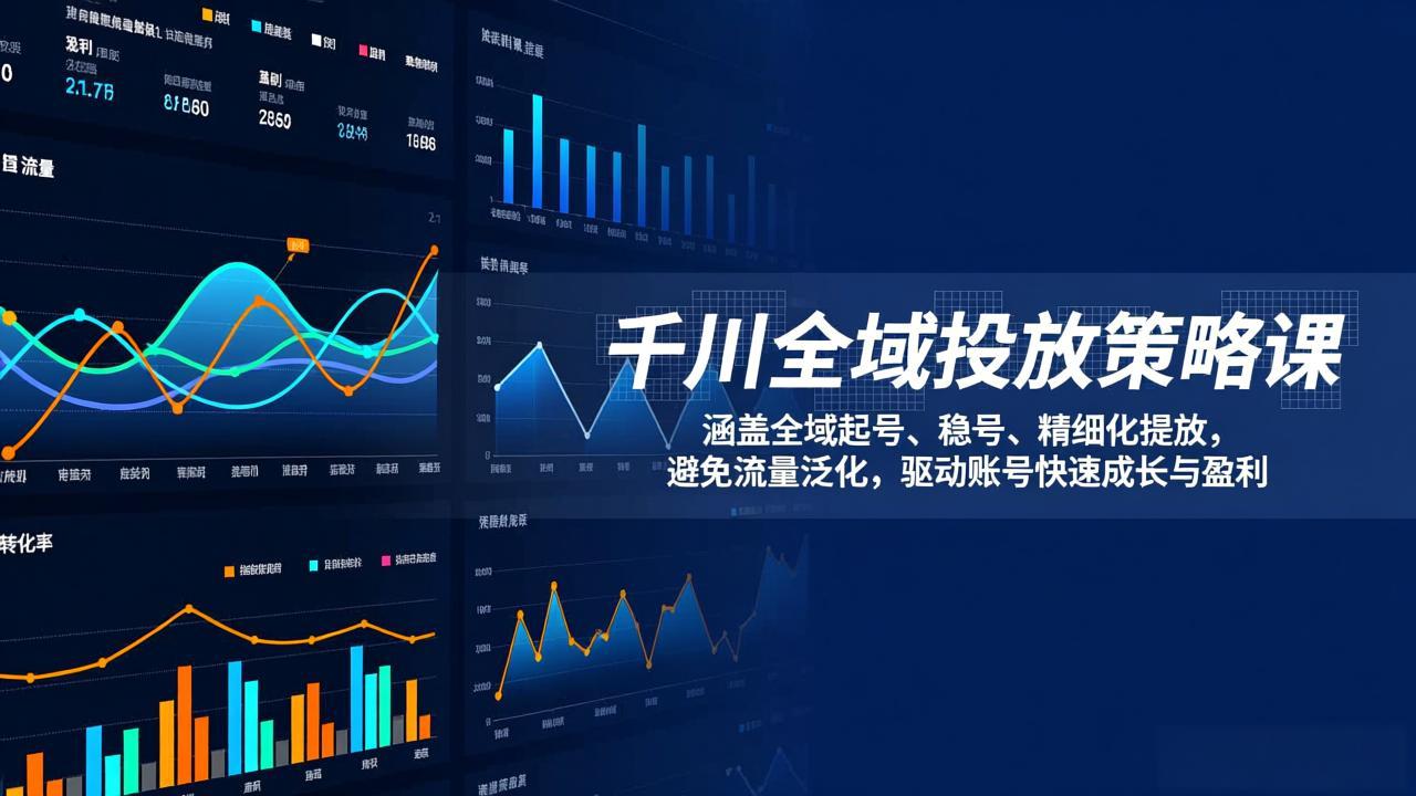 千川全域投放策略课:涵盖全域起号、稳号、精细化投放,避免流量泛化,驱动账号快速成长与盈利-云网创