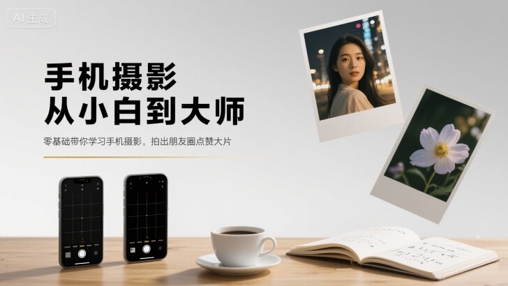 手机摄影从小白到大师，零基础带你学习手机摄影，拍出朋友圈点赞大片-云网创