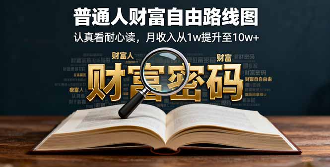 某付费文：普通人财富自由路线图，认真看耐心读，月收入从1w提升至10w+-云网创