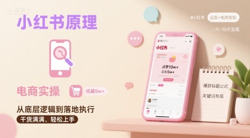 小红书原理以及详细实操流程,小红书电商教程-云网创
