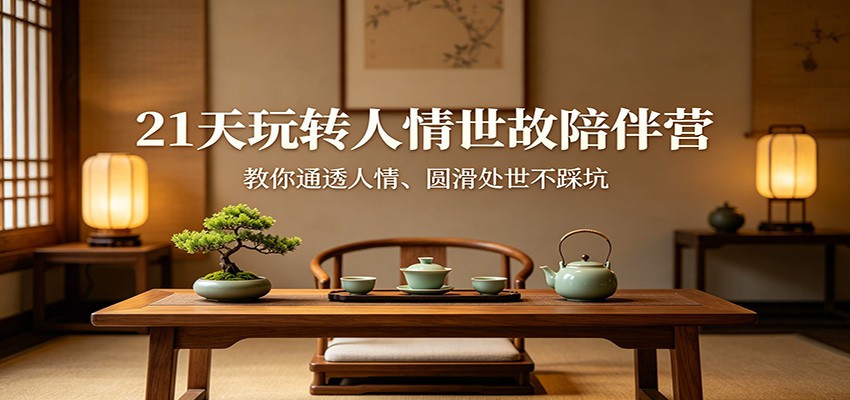 21天玩转人情世故陪伴营：教你通透人情、圆滑处世不踩坑-云网创