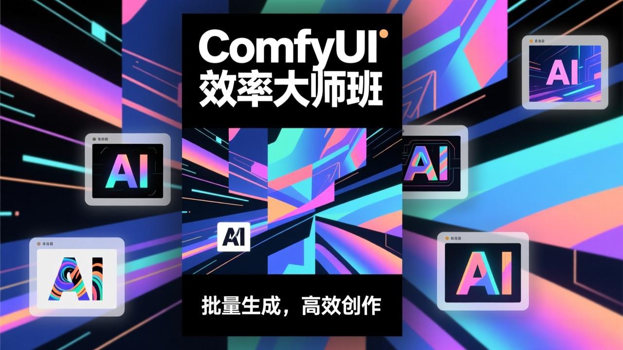 ComfyUI效率大师班:工作流搭建,批量生成,将个人AI出图效率提升5-10倍,月接单收入1-3万-云网创
