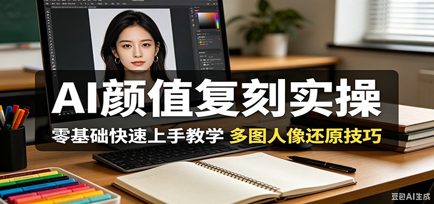 AI颜值复刻实操,零基础快速上手教学,多图人像还原技巧-云网创