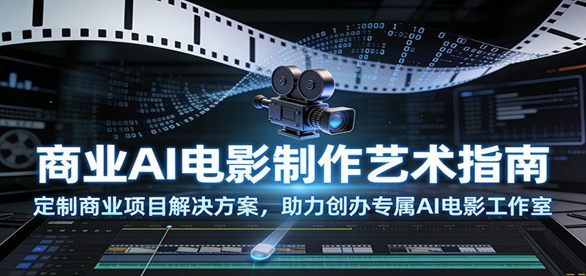 商业AI电影制作艺术指南：定制商业项目解决方案，助力创办专属AI电影工作室-云网创