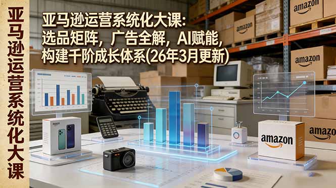 亚马逊运营系统化大课:选品矩阵,广告全解,AI赋能,构建千阶成长体系(26年3月更新-云网创