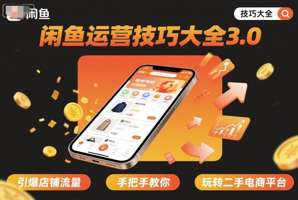 闲鱼运营技巧大全3.0，引爆店铺流量，手把手教你玩转二手电商平台-云网创