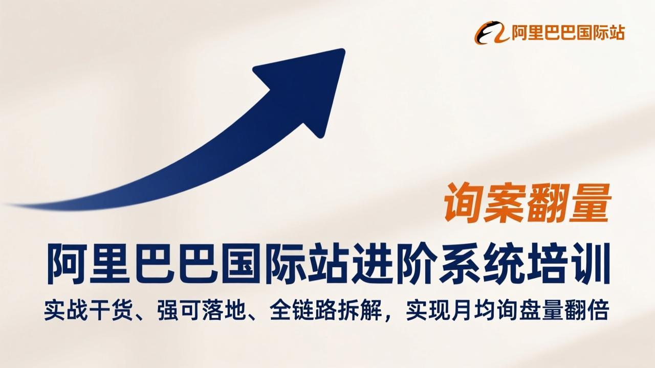 阿里巴巴国际站进阶系统培训,实战干货、强可落地、全链路拆解,实现月均询盘量翻倍-云网创