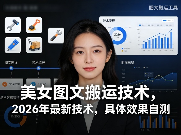 美女图文搬运技术，2026年最新技术，具体效果自测-云网创