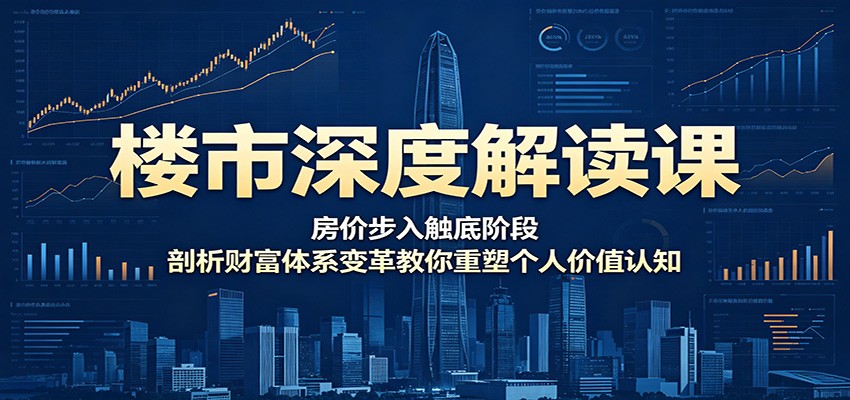 楼市深度解读课:房价步入触底阶段,剖析财富体系变革教你重塑个人价值认知-云网创