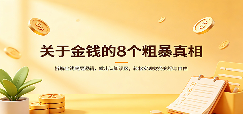 关于金钱的8个粗暴真相：拆解金钱底层逻辑，跳出认知误区，轻松实现财务充裕与自由-云网创