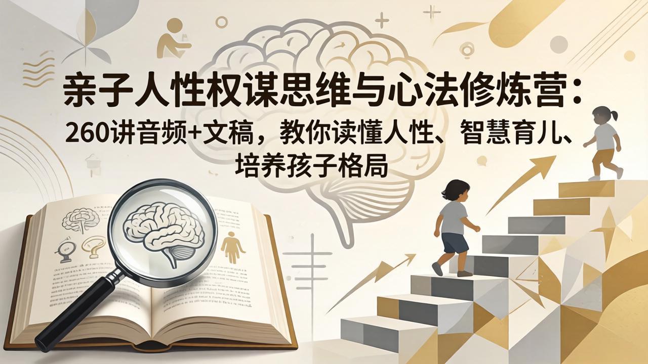 亲子人性权谋思维与心法修炼营:260讲音频+文稿,教你读懂人性、智慧育儿、培养孩子格局-云网创