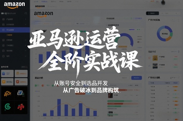 亚马逊运营全阶实战课，从账号安全到选品开发，从广告破冰到品牌构筑(更新2026)-云网创
